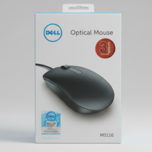 Dell MS116 Optical Wired Mouse – Reliable USB Mouse for PC & Laptop