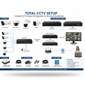 Custom CCTV Setup With 2 Years Warranty